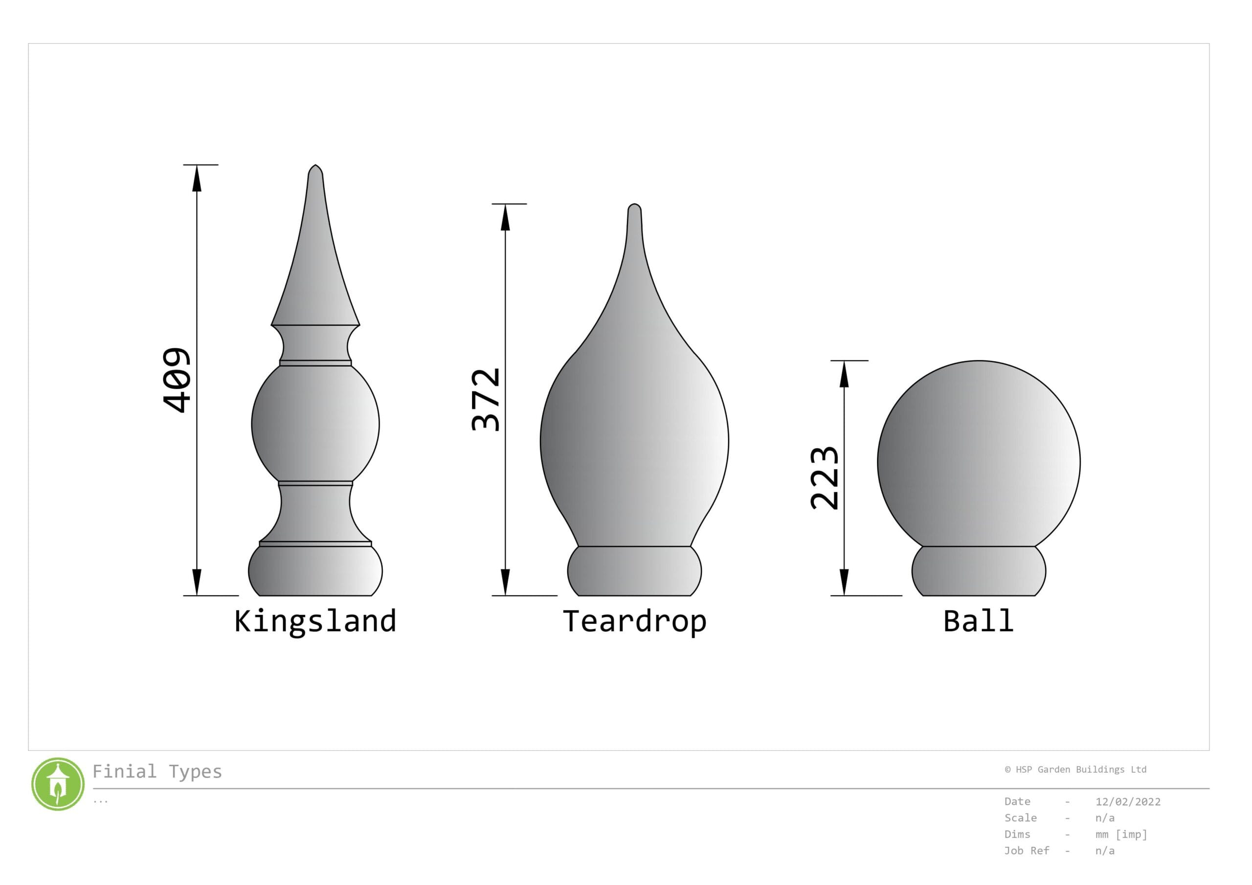 Garden Room Finials Mildenhall HSP Garden Buildings