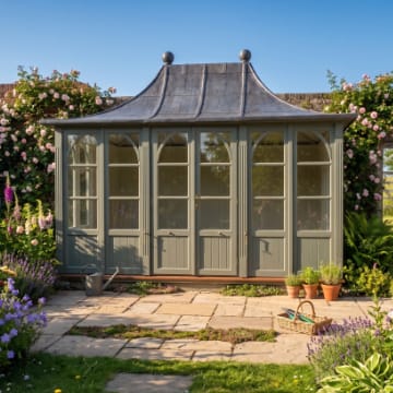 Summerhouses The Chelsea Summerhouse Chelsea Summerhouse Little Greene French Grey